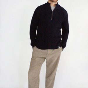 Peregrine,Foxton Zip Neck, Navy