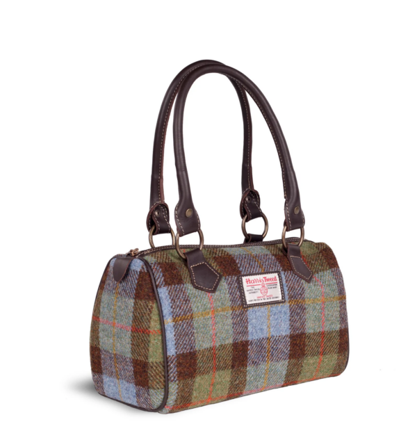 Bucktrout Barrel Bag Green/Blue Check