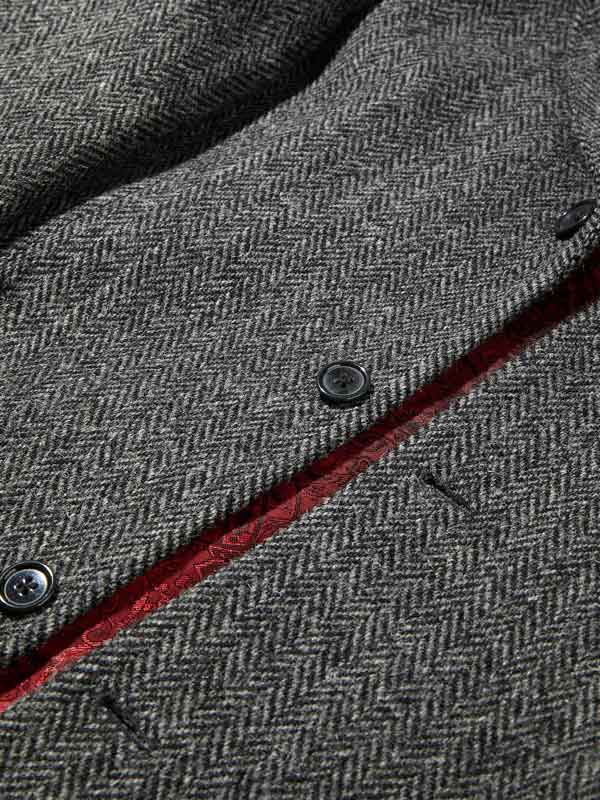 Harris Tweed Murdo Coat - Charcoal