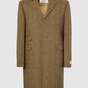 Harris Tweed Chelsea Overcoat - Mustard