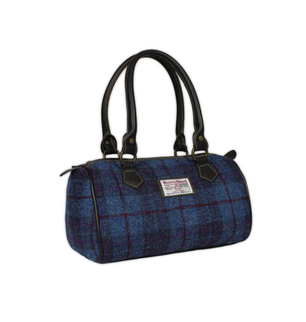 Bucktrout Barrel Bag Blue/Red Check