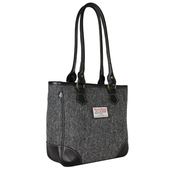 Bucktrout Shire Long Handled Bag Charcoal Herringbone