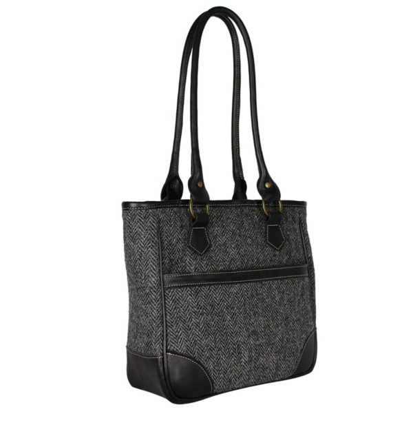Bucktrout Shire Long Handled Bag Charcoal Herringbone