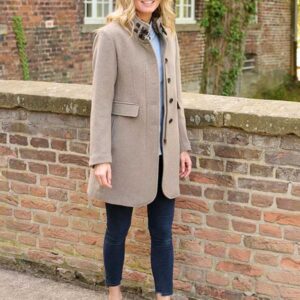 Wellington Damen Mantel aus Woll-Kaschmir-Qualität in taupe
