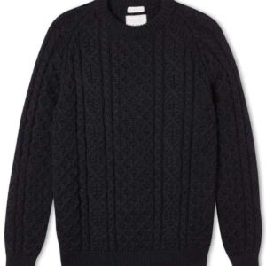 Peregrine,Hudson Aran Jumper, Navy