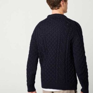 Peregrine,Hudson Aran Jumper, Navy