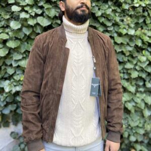 Wellington Suede Blouson "Bomber" Donker Bruin