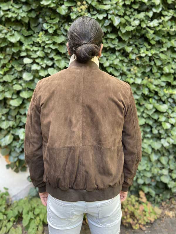 Wellington Suede Blouson "Bomber" Donker Bruin