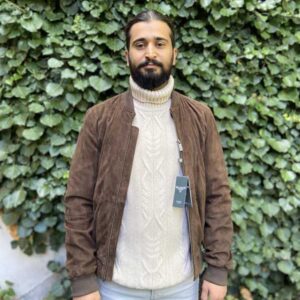 Wellington Suede Blouson "Bomber" Donker Bruin