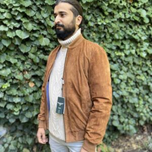 Wellington Suede Blouson "Bomber" Cognac