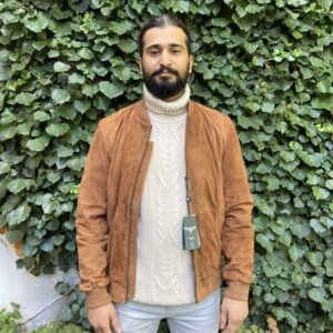 Wellington Suede Blouson "Bomber" Cognac