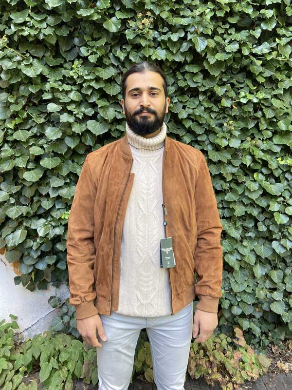 Wellington Suede Blouson "Bomber" Cognac