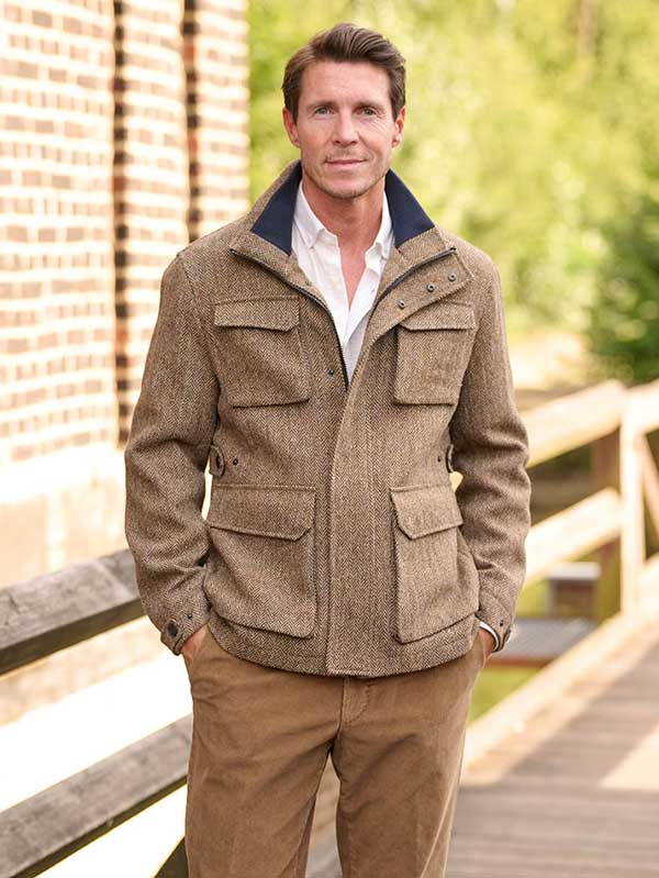 Harris Tweed Field Coat “Stanford” für Herren