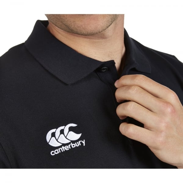 CANTERBURY, MENS WAIMAK POLO SHIRT ZWART