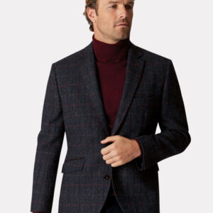 Harris Tweed Jacket,  Rode Overruit