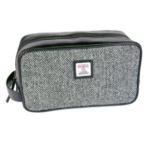 Harris Tweed Toilettas, Grijs Visgraat