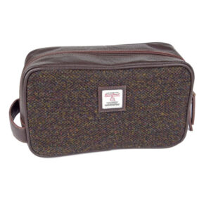 Harris Tweed Toilettas, Grijs Visgraat