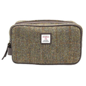 Harris Tweed Toilettas, Grijs Visgraat