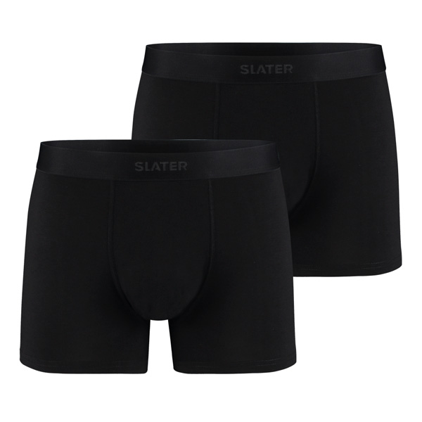 Slater bamboo Boxer-Shorts, 2 pack weiß/grau/schwarz
